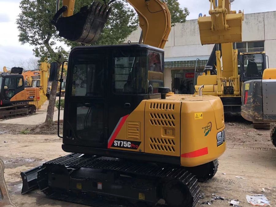 Mini SY75CPro Used Sany Excavator Digger Earth Excavation Equipment