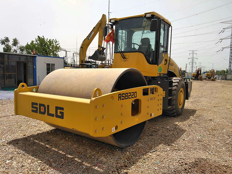 SDLG RS8220 road construction equipment used 22 ton single drum roller for sale