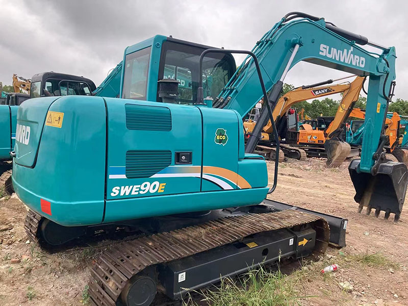 Used Excavators Sunwardd SWE90E for Sale in Shanghai Earthmoving Machinery Good Condition Low Hours