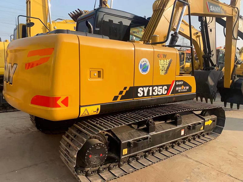 Used Sany SY135C Hydraulic Small Excavator Trackhoe Crawler Digger for cheap sale