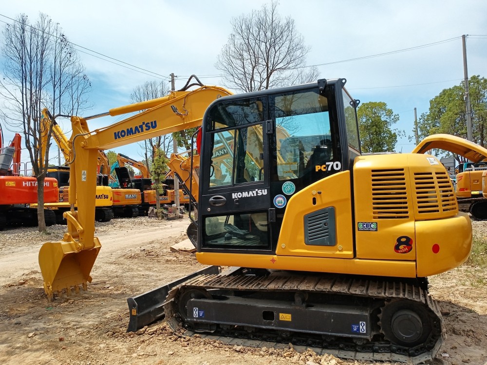 High Quality Komatsu PC70 PC70-8 Second Hand Machinery 7 Tons Hydraulic Crawler Used Komatsu Excavators