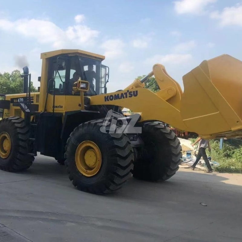 WA470 Used Komatsu Front Wheel Loaders For Construction Earthmoving
