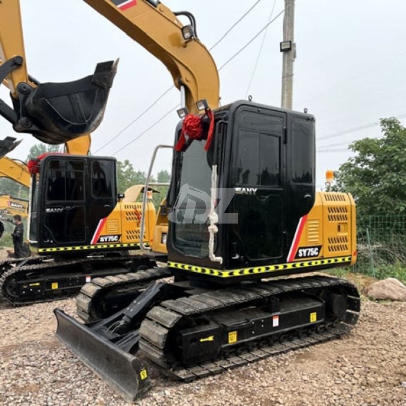 EPA sany SY75C Used Compact Excavators Second Hand Mini Crawler