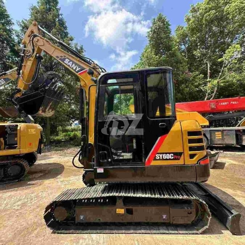 Compact Mini Sany SY60C Used Excavator With Hydraulic Thumb Clamp Quick Connection