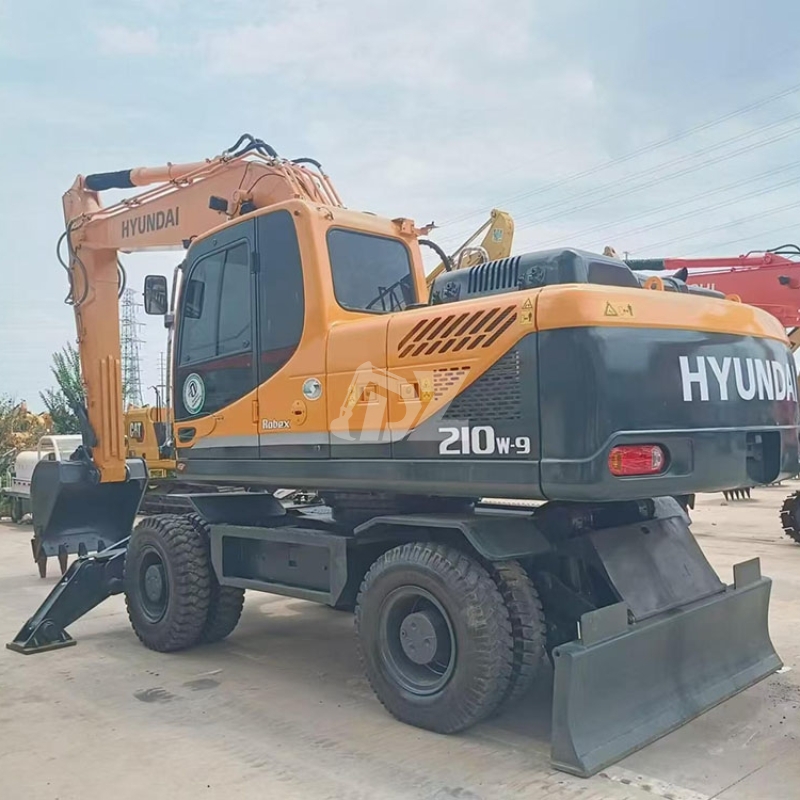 Mining Used Hyundai 210W-9 Wheel Digger For Sale Price Second Hand Excavator