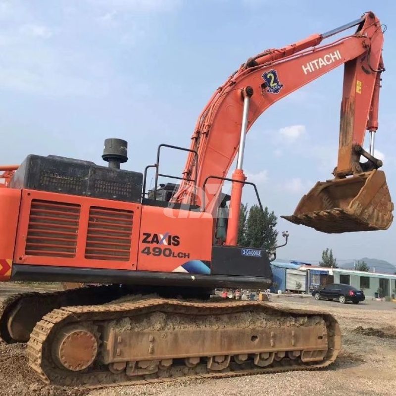 Large Scale ZX490 Used Hitachi Excavator 49T Crawler Digger ISURU Engine