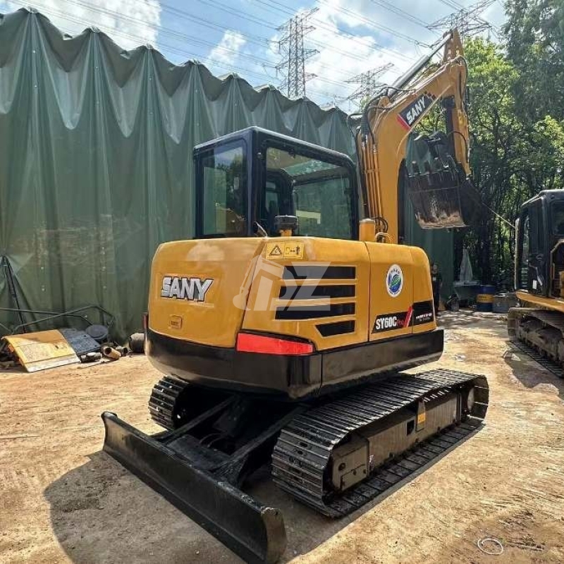 Compact Mini Sany SY60C Used Excavator With Hydraulic Thumb Clamp Quick Connection