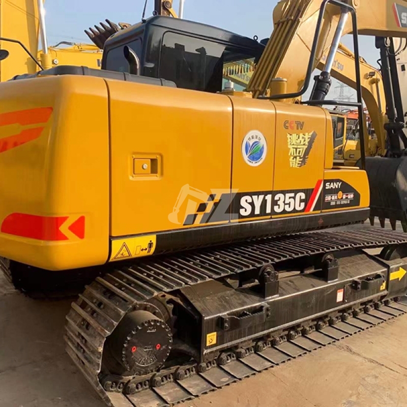 Used Sany SY135C Hydraulic Small Excavator Trackhoe Crawler Digger for cheap sale