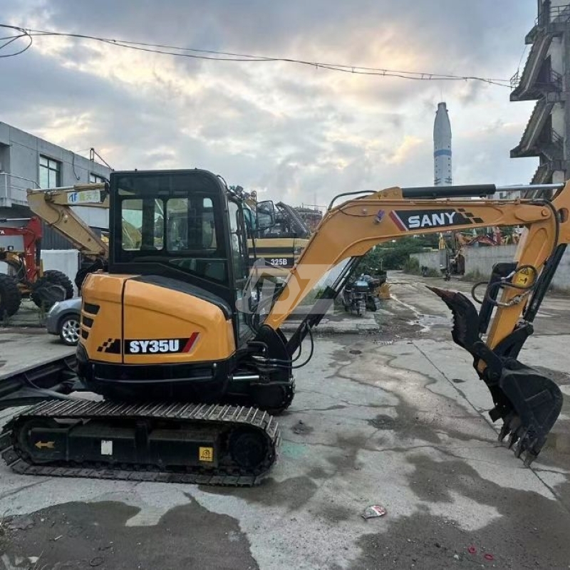 Sany SY35U 2nd Hand Diggers Pre Owned Mini Excavator Hydraulic Crawler 3.5 Ton