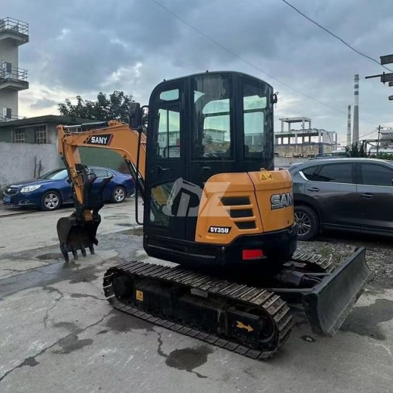 Sany SY35U 2nd Hand Diggers Pre Owned Mini Excavator Hydraulic Crawler 3.5 Ton