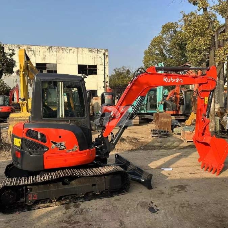 48HP Used Old Kubota Excavator U55-4 Second Hand Diggers Original Japan