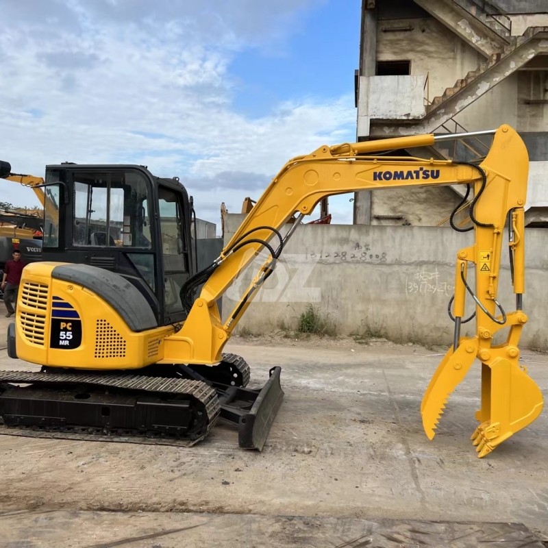 Used KOMATSU PC55MR Excavator 5 Ton Mini Crawler for Household Garden Digger Second-Hand Engine Motor Gear Available