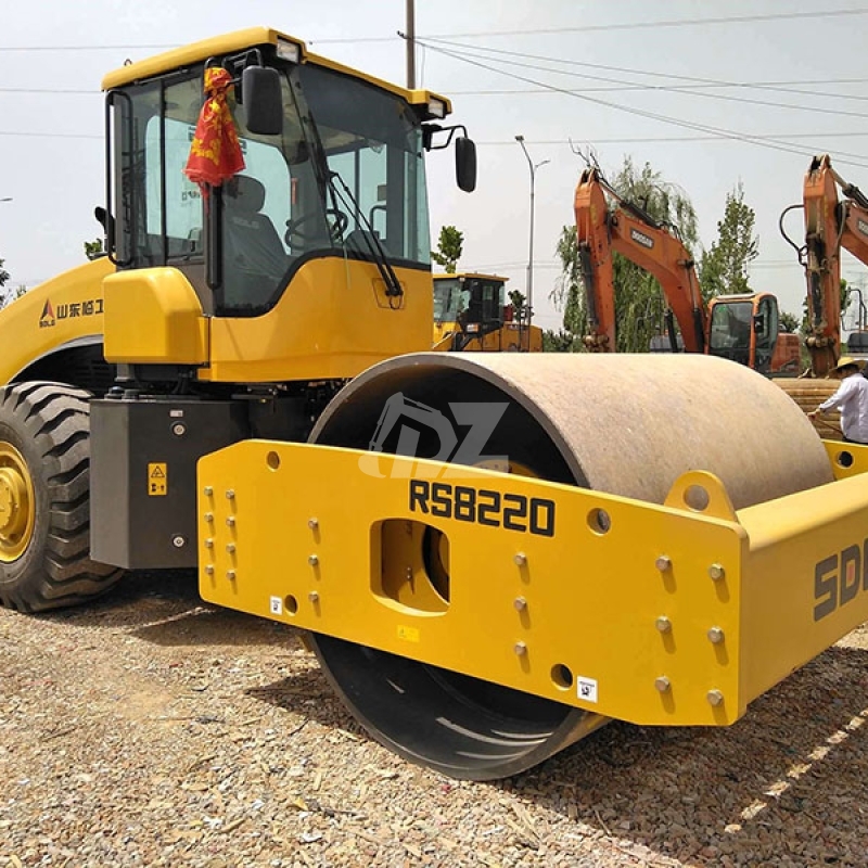 SDLG RS8220 road construction equipment used 22 ton single drum roller for sale