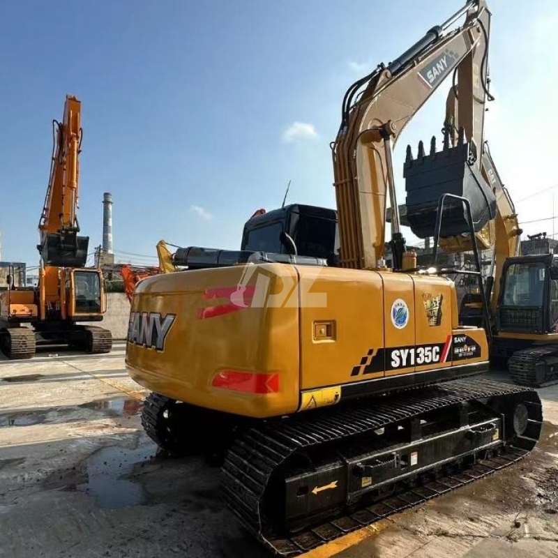 13.5 Ton SY135C Hydraulic Used Sany Excavator Trackhoe Crawler Digger